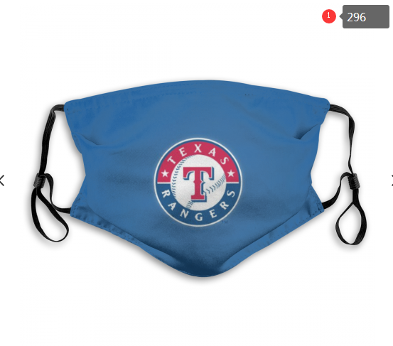 Texas Rangers Face Mask 00296 Filter Pm2.5 (Pls Check Description For Details) Texas Rangers Mask